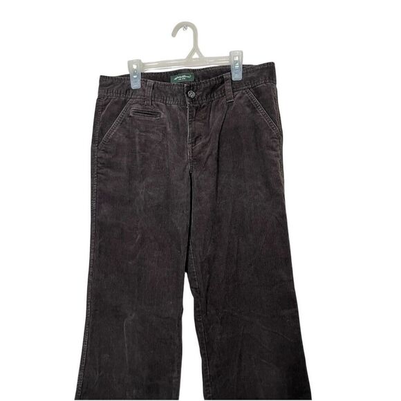 Eddie Bauer Brown Corduroy Flare Mid Rise Pants Size 4 - Picture 2 of 10